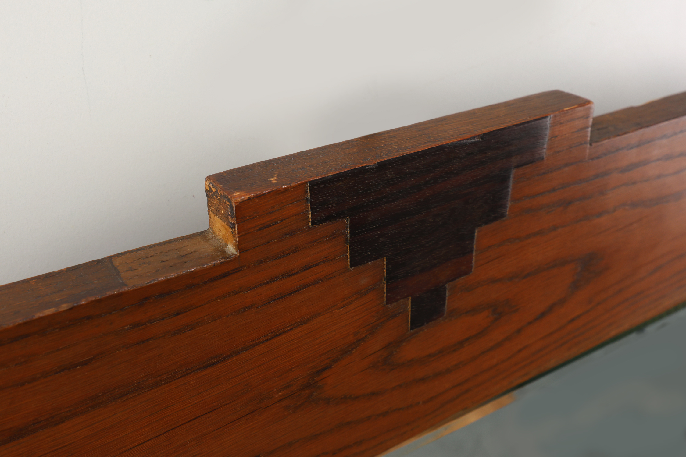 Amsterdam School style solid Oak Mirror, The Netherlands ca. 1915thumbnail